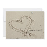 Heart in Sand Invitation