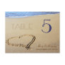 Heart in Sand Table Number Cards, Name & Date Post Card