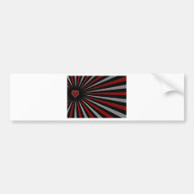 Heart in Spokes Bumper Sticker