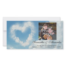 Heart in the Clouds, Blue Sky Romantic Love Personalised Photo Card