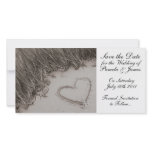 Heart in the Sand Save the Date Customized Photo Card