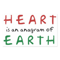 Heart is anagram of Earth Sticker