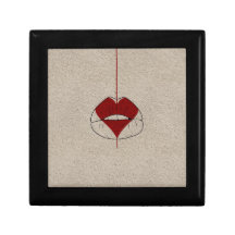 Heart Lips Keepsake Box