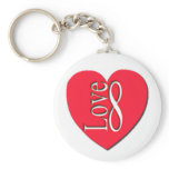 Heart Love (8) Infinity keychains