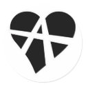 Heart Love Anarchy Symbol Anarchist Anarchism stickers