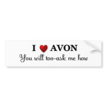 heart/love AVON - ask how Bumper Sticker