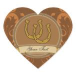 Heart Lucky Horseshoe Sticker