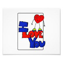 Heart man on I love you text Photograph