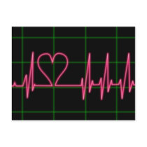 Heart Monitor Postcard