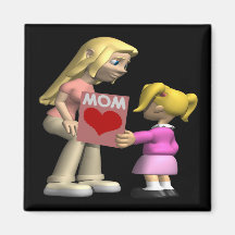 Heart Mum Magnets