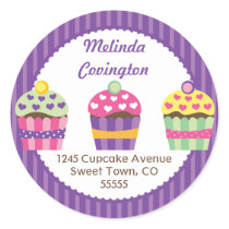 Heart 'N Pattern Cupcake Label