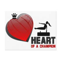 Heart of a Champion Gymnastics Postcard