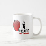 Heart of a Champion Ladies Volleyball Coffee Mugs