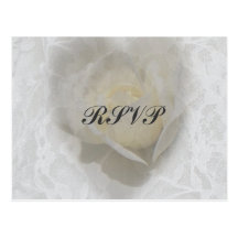 Heart of a Rose RSVP Postcard