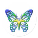 Heart of Gold Butterfly stickers