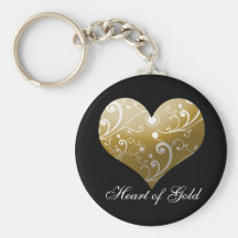 Heart of Gold Key Chain