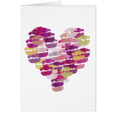 Heart of Kisses Card by ValeriesGallery
