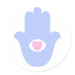 Heart of Miriam Hamsa stickers