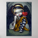 Heart of Nails ART PRINT gothic Valentine fairy