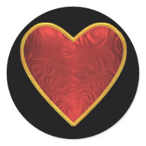 Heart On Black, sticker