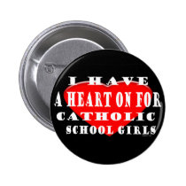 Heart On Catholic Girls Button buttons
