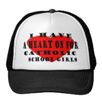 Heart On Catholic Girls Hat hats