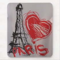 Heart Paris Mousepad mousepads