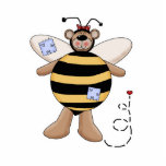 Heart Patch Bumble Bee Bear Photo Sculpture
