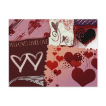 Heart Patches Post Card