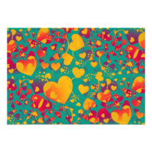 HEART pattern ART 9 Invite