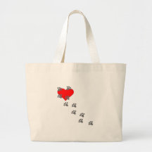 Heart (Paw Prints) Canvas Bags