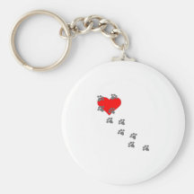 Heart (Paw Prints) Keychains