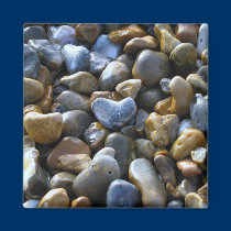 Heart Pebble Design Square magnet