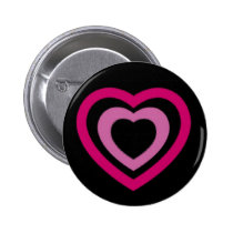 Heart pin buttons