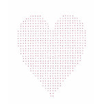 Heart - pointillism on tee shirt