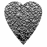 Heart. Printed Gray Pattern. Photo Cut Outs