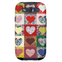 Heart Quilt design Samsung Galaxy SIII Cases