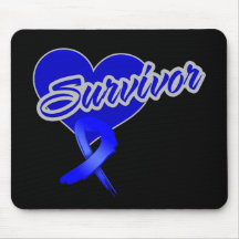 Heart Ribbon - Anal Cancer Survivor Mousepads