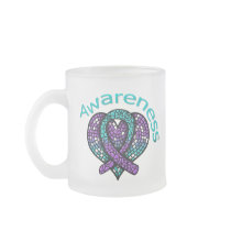 Heart Ribbon Domestic Violence & Sexual Assault Coffee Mugs