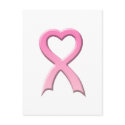 Heart Ribbon Embossed Postcard