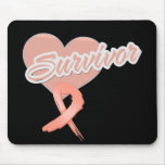 Heart Ribbon - Endometrial Cancer Survivor mousepads