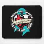 Heart Ribbon - Gynaecologic Cancer mousepads