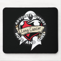 Heart Ribbon - Lung Cancer Mouse Pads