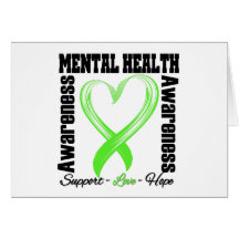 Heart Ribbon - Mental Health Awareness Greeting Card