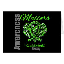 Heart Ribbon Mental Health Awareness Matters Card