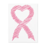 Heart Ribbon Scribble Postcard