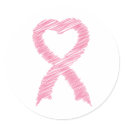 Heart Ribbon Scribble Sticker