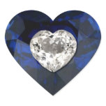 Heart Sapphire Diamond Sticker
