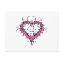 heart shape stars tattoo design postcards