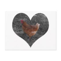 Heart Shaped Chicken Postcard